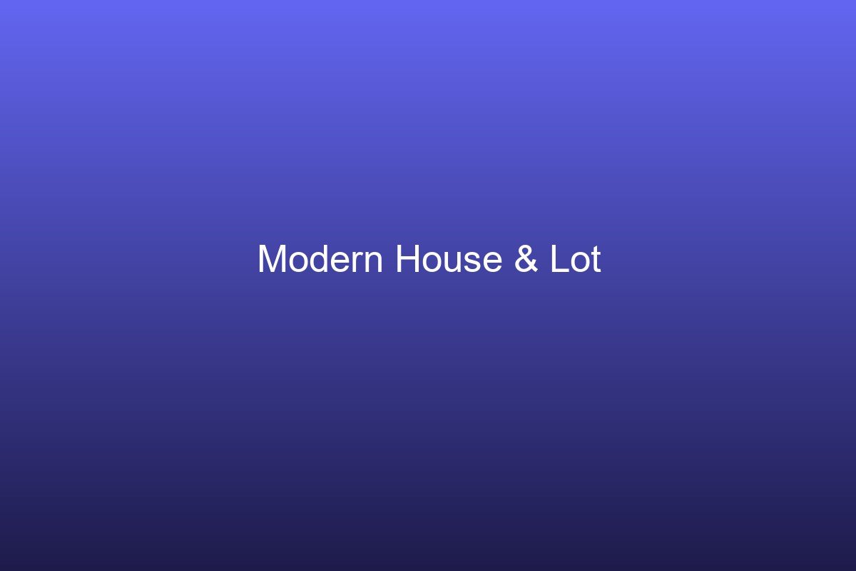 Modern House & Lot in Quezon City